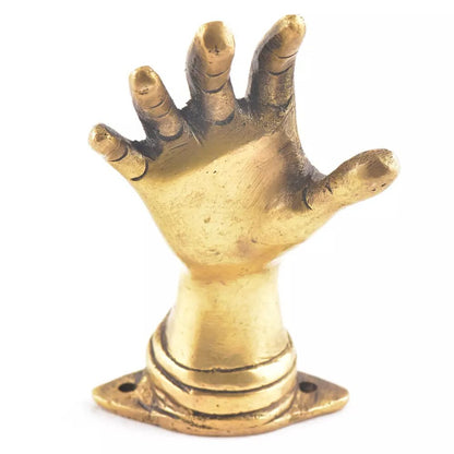 Set of 2 Antique Look Golden Brass Hand Door Pull Door Handle