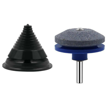 Mower Blade Balancer + Sharpener Set For Lawn Mower Tractor Garden Tools Kit
