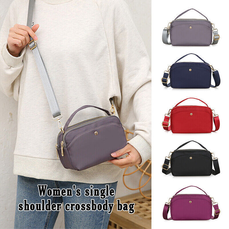 Large Capacity Waterproof Zipper Handbags Crossbody Bags Nylon Shoulder Bag