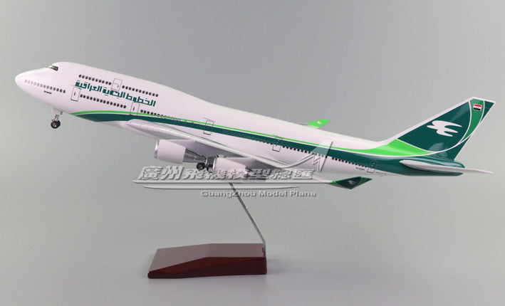 1:150 47CM Iraqi Airways BOEING 747-400 Passenger Plane Landing Gear Resin Model