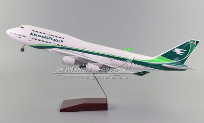 1:150 47CM Iraqi Airways BOEING 747-400 Passenger Plane Landing Gear Resin Model