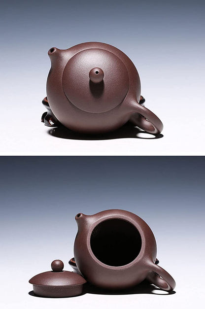 Xishi Teapot 7oz Chinese Yixing Zisha Clay Pot Handmade Purple Sand Tea Set