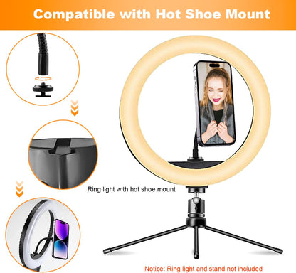 Ring Light Phone Holder Attachment, Strong Magnetic Phone Holder for Ring Light