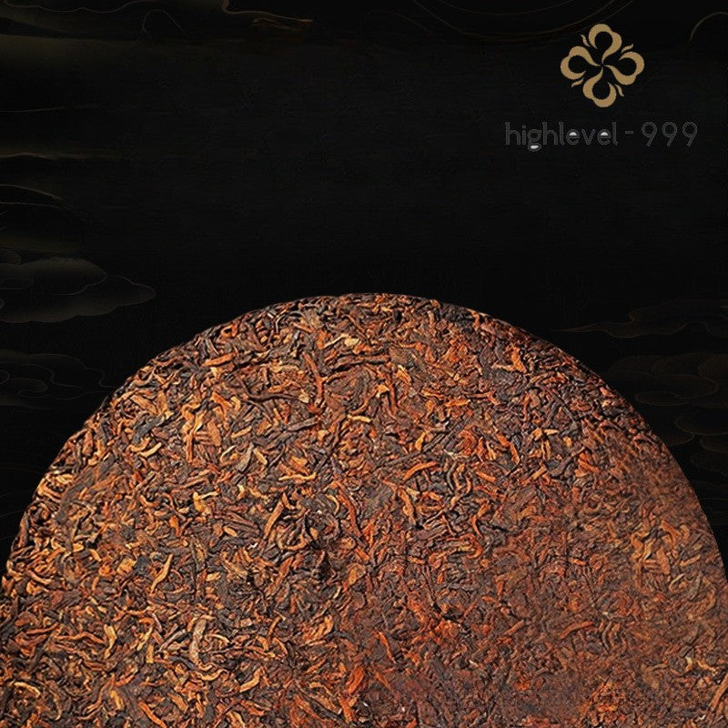 357g Ripe Pu'er Tea Cake Yunnan Laobanzhang 2006 Spring Raw Material Aged Tea