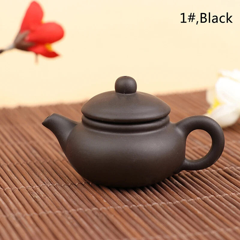 1Pc Purple Clay Finger Teapot Tea Pet Pocket Tea Set Ornaments Tea Decoration