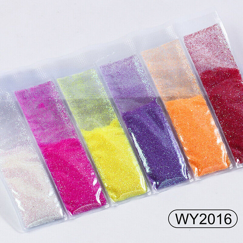 6 grids/bag Nail Art Sequins Colorful Nail Polish Flakes Foils For ManicurSE