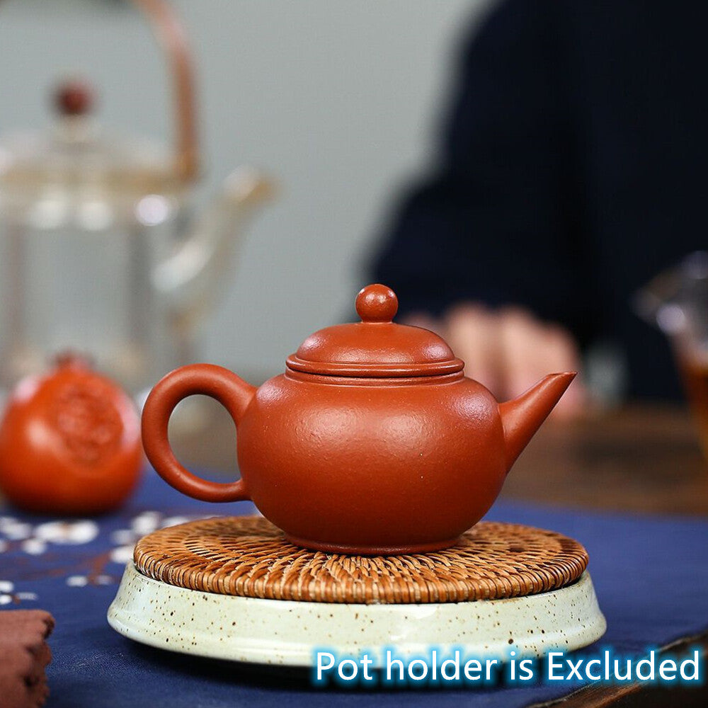 5oz Shuiping Pot Marked Traditional One Infuser Hole Yixing Zisha Zhu Clay Pot