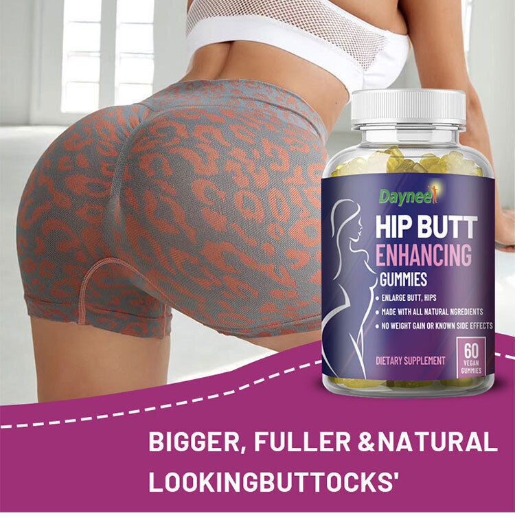 Natural Hip Butt Enhancing Gummies - Big Butt Capsule, 60 Capsules per Bottle