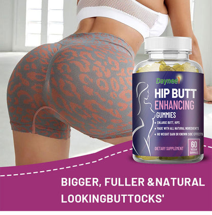 Natural Hip Butt Enhancing Gummies - Big Butt Capsule, 60 Capsules per Bottle
