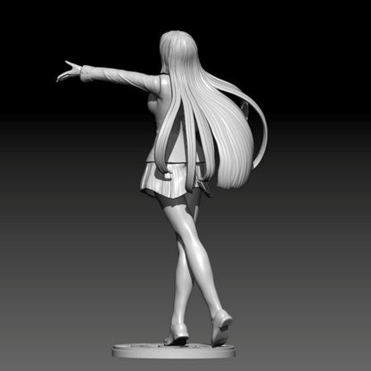 1/24 resin figures model Fantasy Japanese anime girl 3D printing Unpainted