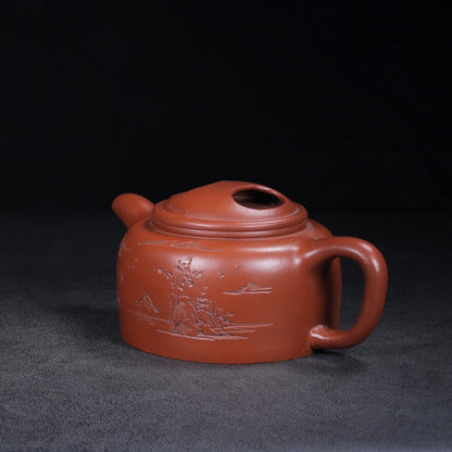 Chinese Yixing Zisha Clay Handmade Exquisite Teapot （牛盖 底款：顾景舟）