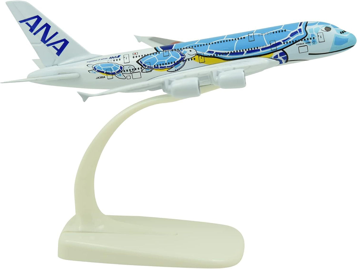 1:500 15cm A380 ANA Sea Turtle Metal Airplane Model Plane Toy Plane Model Blue