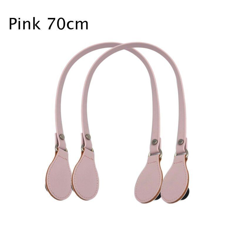 Flat Handles Faux Leather Handle Removable Flowers Canvas Handbags Accessories