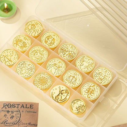 Wax Seal Stamp Head Metal Invitation Greeting Card Wedding Styling Tools 8-24Pcs