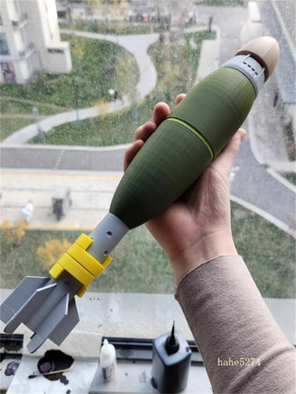 1: 1 scale US M720 Mortar Projectile Model 3D Printed Plastic Model Ornament
