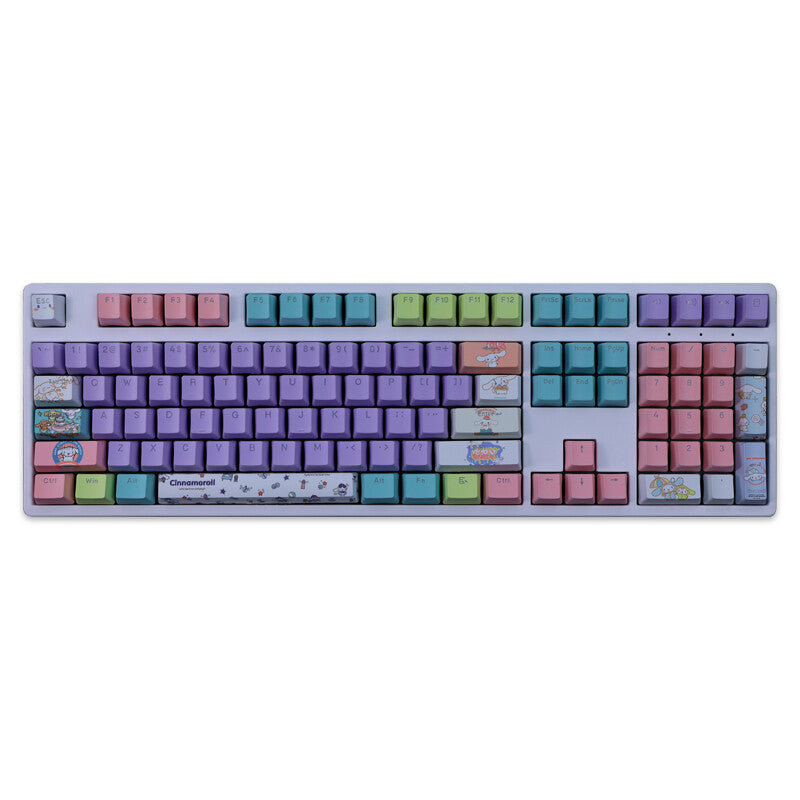 New Cute Cinnamoroll Theme PBT Translucent Keycaps 108 OEM Height for Mechanica
