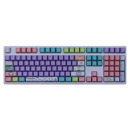 New Cute Cinnamoroll Theme PBT Translucent Keycaps 108 OEM Height for Mechanica