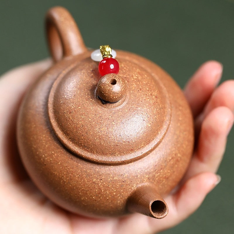 120ml China Tea Level Pot Marked Ball Shaped Infuser Hole Real Yixing Zisha Clay
