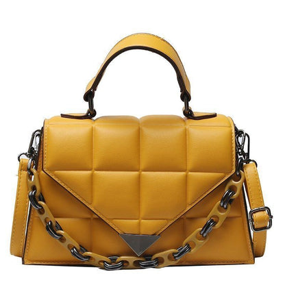 Small Square Bag Synthetic Leather Handbag Shoulder Crossbody Bag 21*25*16*9 CM
