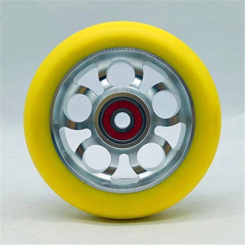 4pcs Stunt Scooter Wheels 100mm Aluminum Alloy Hub High-elastic PU Skates Wheels