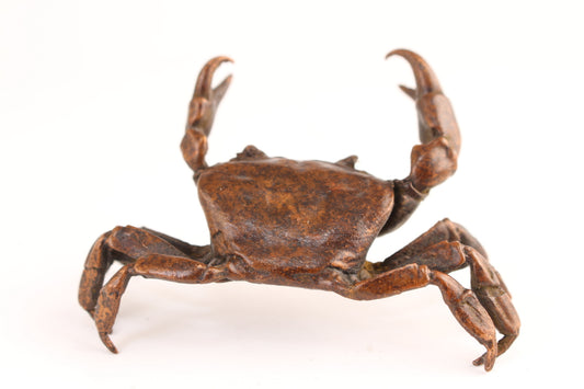 Chinese copper crab Statue figure table decoration fortune art tea pet gift