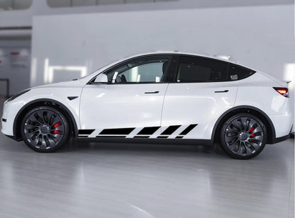 Custom Graphic Car Sticker For TESLA Model Y Side Skirt Stripe Racing Decals