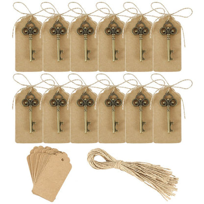 Key Bottle Opener Keychain 50Pcs Metal Kraft Wine Beer Wedding Favors Gift 6.8cm