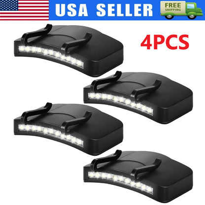 4x Ultra Bright Hand Free LED Clip on Cap Light for Fishing Camping Baseball Cap