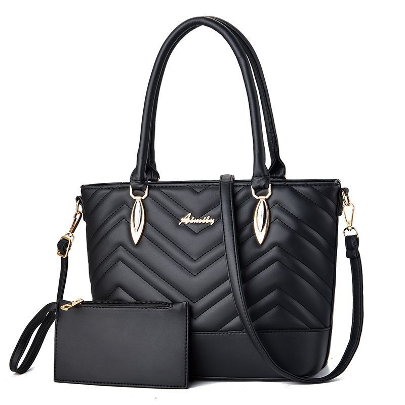2PCS/Set Elegant Women Lady Leather Handbag Purse Shoulder Satchel Messenger Bag