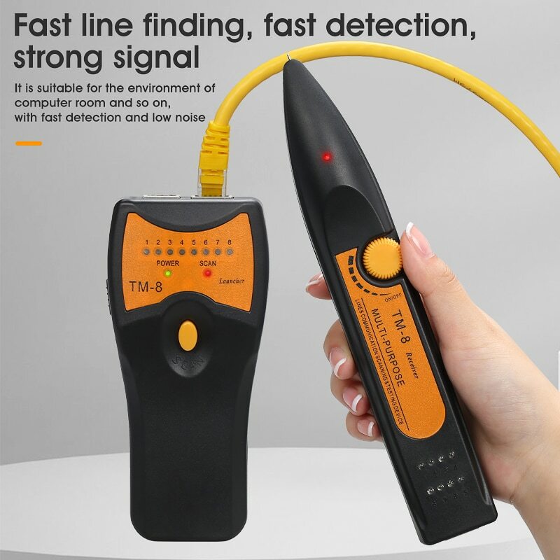 RJ11 RJ45 Cat5 Cat6 Telephone LAN Network Cable Tester Detector Wire Tracker