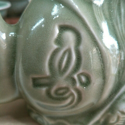 7.1" Chinese Antique Ceramic Green Tea Kettle Pot Assassins Teapot Handmade