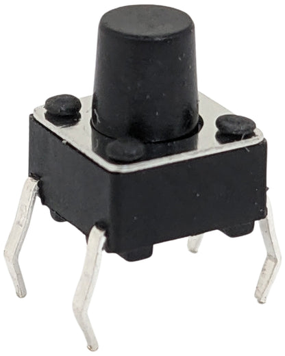 100 Pack 6mm Square Tact Momentary Switch, 3.5mm Button Height-Breadboard & PCB