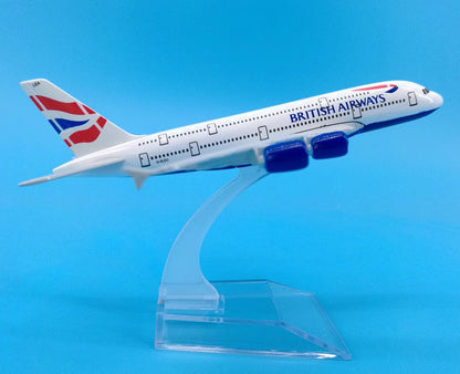 16cm BRITISH AIRWAYS AIRBUS A380 Passenger Aeroplane Diecast Aircraft Model