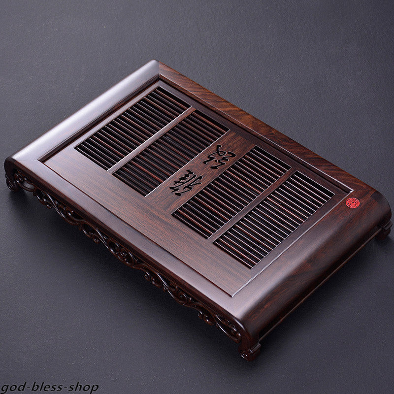 handmade carved tea tray ebony tea table solid wood tea board wooden with layers