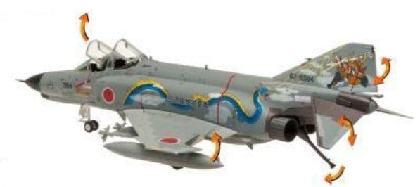 Hogan JASDF McDonnell Douglas F-4 fighter second generation 1/80 diecast model