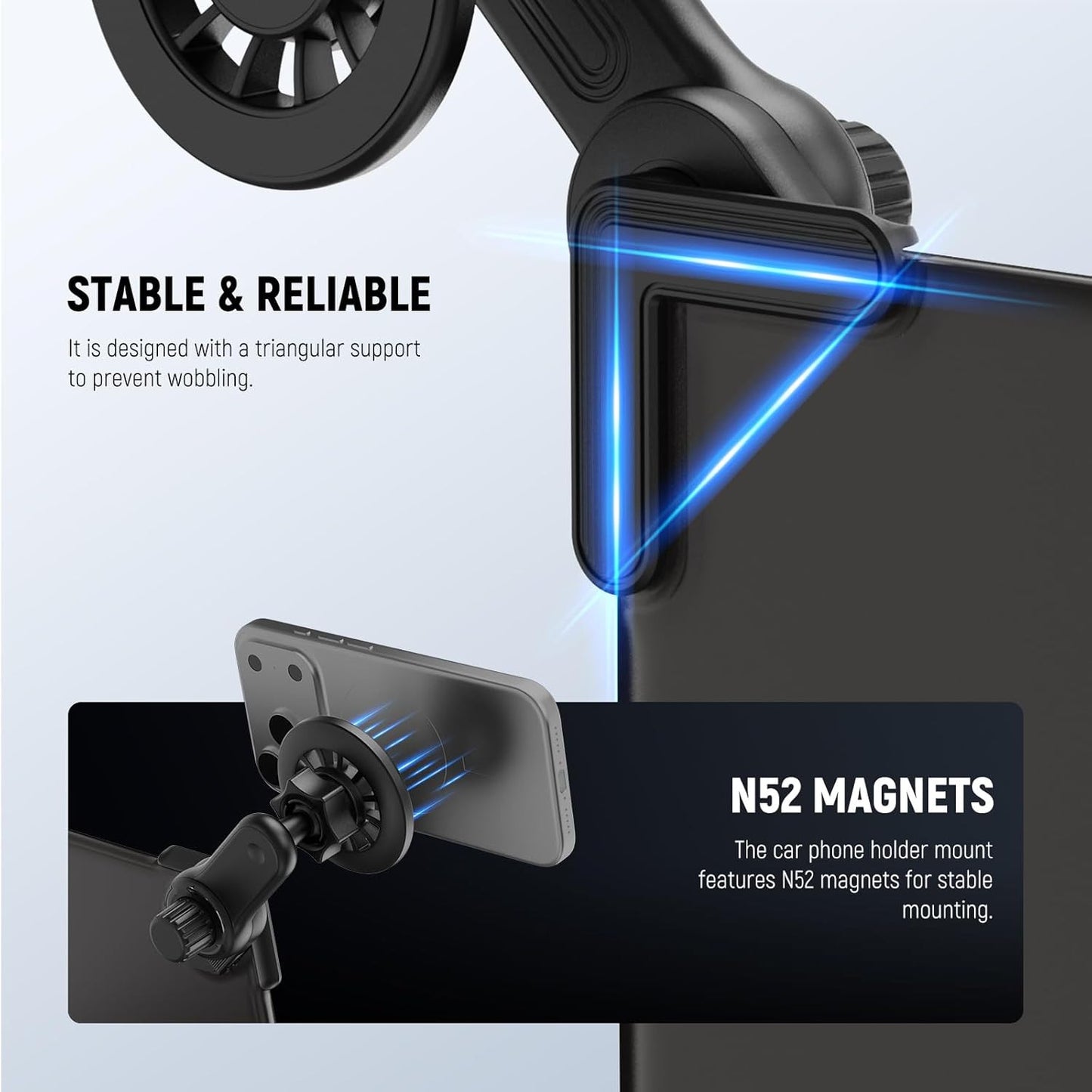 Entry Level Version Magnetic Phone Holder Mount for Your Car Compatible with Tes