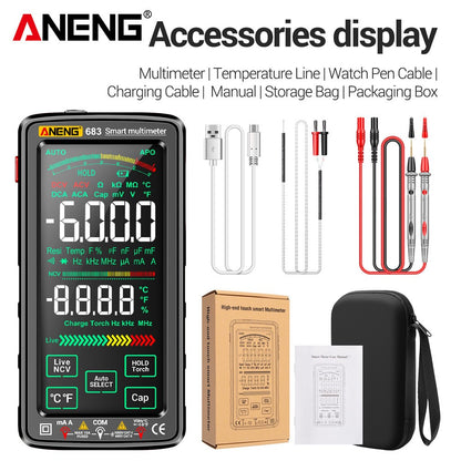 ANENG6000 Counts Multimetro Smart Multimeter Touch Test Rechargeable Multitester