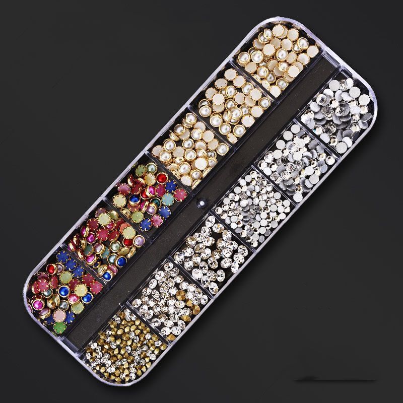 Nail Art Decor 12Design Box 3D Irregular Abalone Seashell Fragment Flakes Charms