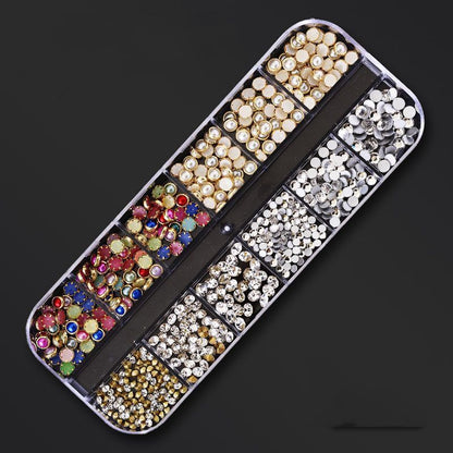 Nail Art Decor 12Design Box 3D Irregular Abalone Seashell Fragment Flakes Charms