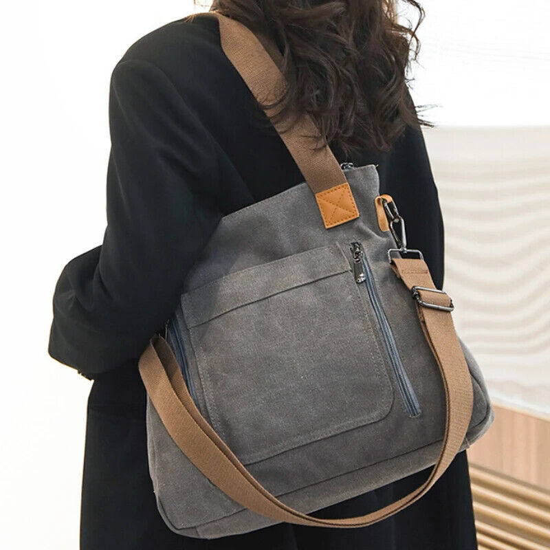 Women's Canvas Shoulder Bag Outdoor Shoulder Bag Women's Commuting Shoulder Bag