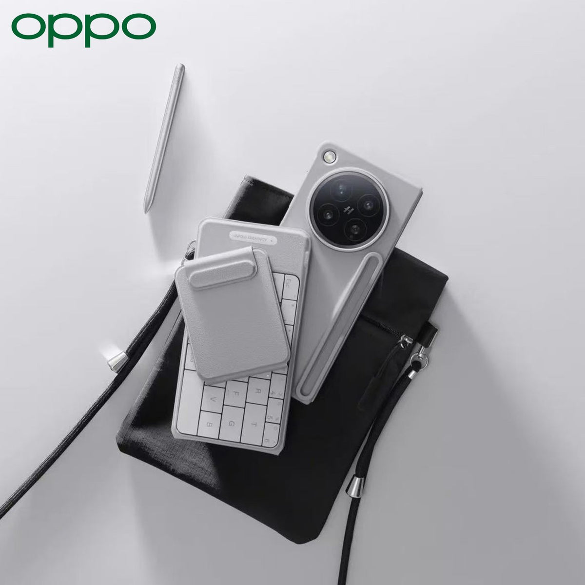 Original OPPO Find N6 Foldable Keyboard – 5mm Ultra Thin, AI Key, Magnetic Stand