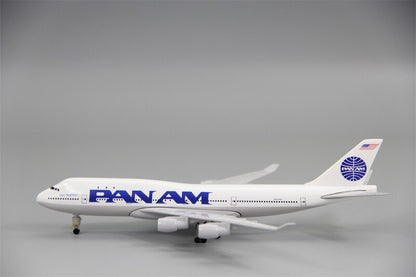 20CM PAN AM BOEING 747-400 Passenger Airplane Diecast Aircraft Plane Model