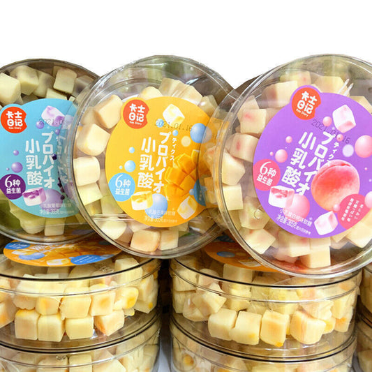 卡士日记小乳酸夹心方块软糖盒装365g休闲糖果 Lactic Acid Sandwich Cube Fudge Box 365g Casual Candy