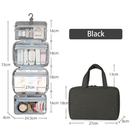 Cosmetics Storage Bag Travel Waterproof Folded Large Hanging Makeup Bags Nylon