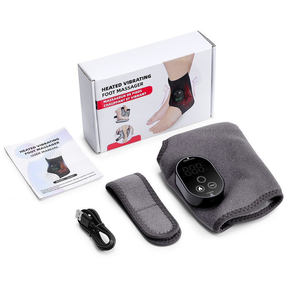 Cordless Foot Ankle Massager Pain Relief with 6 Heat Levels&3 Vibration Modes