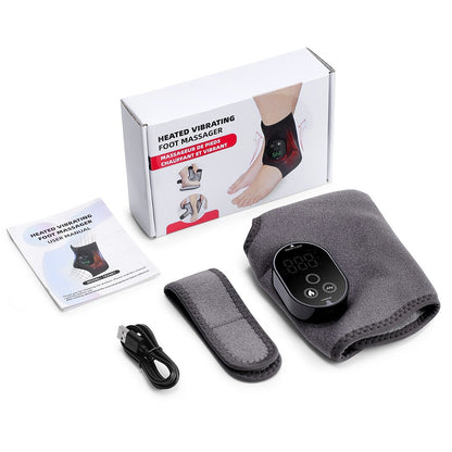 Cordless Foot Ankle Massager Pain Relief with 6 Heat Levels&3 Vibration Modes