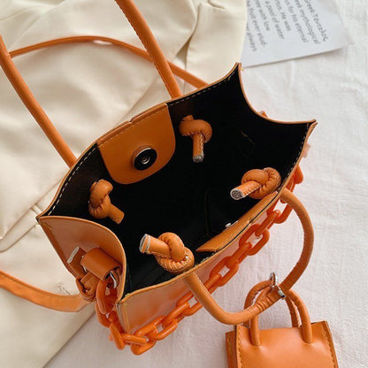 TPU Leather Shoulder Bag Crossbody 2 Pcs Set Handbag Clutches Tote Bag 17*22*6CM