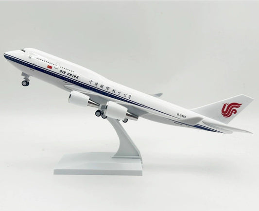 30CM AIR CHINA BOEING 747-400 Passenger Plane Landing Gear Resin Aircraft Model