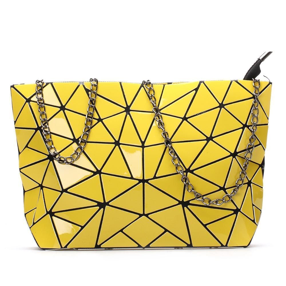 Chain Shoulder Bag Fashion Geometric Messenger Bag Crossbody Clutch 28*7.5*18CM