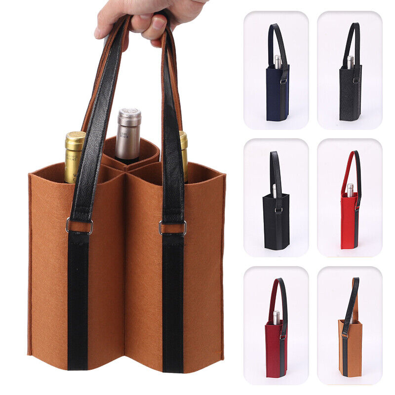 Wine/beer Bag Felt Beer Wine Protective Handbag Storage Bag Portable Carrier